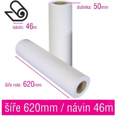 Plotrový papír v roli 620mmx46m 80g "Smartline" – Zboží Živě