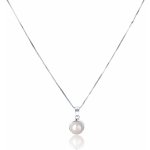 JwL Luxury Pearls Něžný s pravou bílou perlou JL0676 – Zboží Dáma