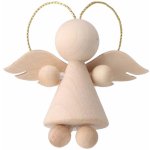 ČistéDřevo Dřevěná vánoční figurka andílek – Zboží Dáma