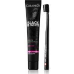 Curaprox Black Is White zubní pasta Black Is White 90 ml + zubní kartáček Black Is White dárková sada – Zboží Dáma