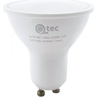 Baterie Centrum LED Žárovka Qtec GU10/8W/230V 4200K BC0528 – Zboží Živě