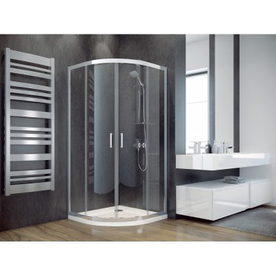 Besco MODERN HR 80x80 (90x90), výška 185 cm 90x90 cm MODERN HR 90185 M, MP-90-185-M chrom mat – Zboží Mobilmania