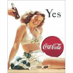 Plechová cedule Coca Cola White bathing suit 32 cm x 40 cm – Sleviste.cz