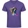 Pánské Tričko Soft-Style V Triko Gildan - Design č.2 - Pes SuperStar- Heather Purple