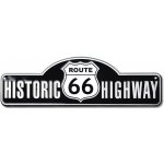 Plechová cedule Route 66 Highway Old Fashioned 46 cm x 14 cm – Zboží Dáma