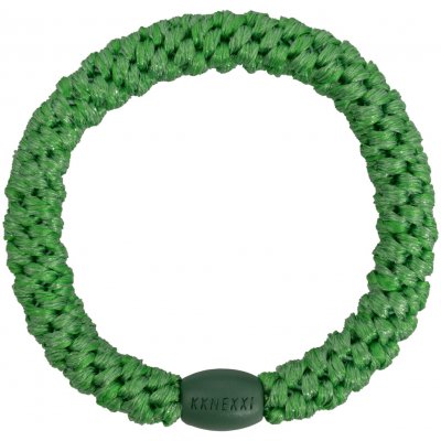 KKNEKKI Gumička do vlasů Kknekki Emerald Zest Glitter, zelená barva, textil – Sleviste.cz