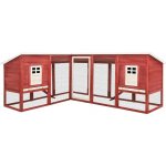 vidaXL 9799.170875 červeno bílá 250 x 192 x 105 cm masivní jedle – Sleviste.cz