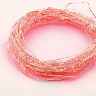 ACA Lighting 100 LED dekorační řetěz s časovačem červená stříbrný měďený kabel na baterie 3XAA IP44 10m+10cm X01100415 – Zbozi.Blesk.cz