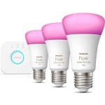 Philips Propojovací zařízení Hue BRIDGE a 3 ks LED žárovek E27 9,5W 75W teplá bílá 2700K stmívatelné – Sleviste.cz