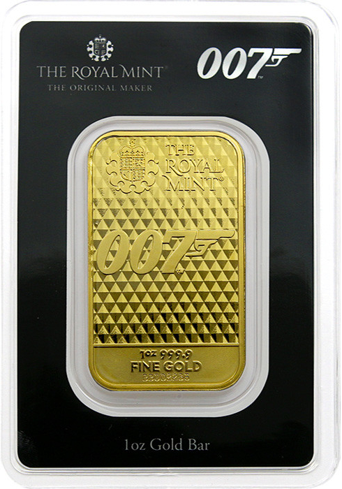 The Royal Mint James Bond 007 Diamonds Are Forever zlatý slitek 1 oz