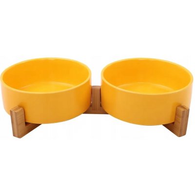 MISKA PRO PSA KOČKU DVOJITÁ KERAMICKÁ 2 x 400 ml – Hledejceny.cz