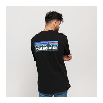 Pánské tričko Patagonia P-6 Logo Responsibili černé