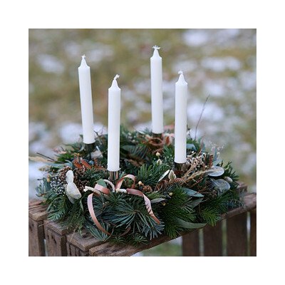 Balkonika Adventní věnec přírodní s eukalyptem a kapradím 30 cm – Hledejceny.cz