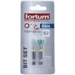 Hroty sada 2ks TORX s magnetickým kloboučkem, T 30 x 50mm, S2, FORTUM – HobbyKompas.cz