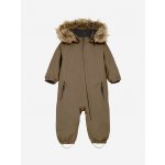 Dětská teplá zimní kombinéza s umělou kožešinou Color Kids hnědá Fossil – Zboží Dáma