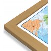 Nástěnné mapy Maps International Svět - nástěnná politická mapa 195 x 120 cm (ANGL.) Varianta: mapa v dřevěném rámu, Provedení: Pegi jádro ořechu