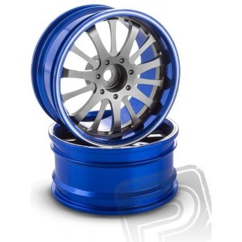 MATRIXLINE Hliníkový disk 14 paprsků offset 9 mm modrá barva 2 ks