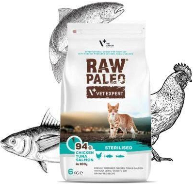 VETEXPERT Raw Paleo Sterilised Chicken&Tuna&Salmon 6 kg