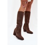 Zazoo Semišové Kozačky Kovbojky Na Nízkém Podpatku S Dekorací 3656 černé 5905677338850 – Hledejceny.cz