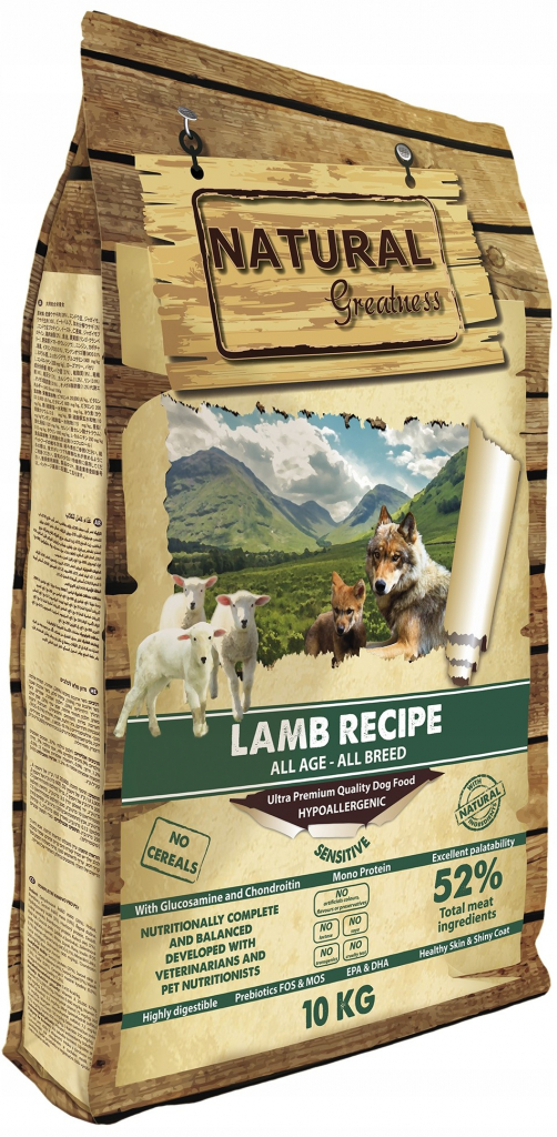 Natural Greatness Lamb Recipe All Breed Sensitiv/jehně/ 10 kg