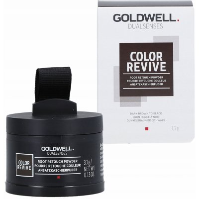 Goldwell Color Revive Root Retouch Powder Dark Brown to Black Tmavě hnědá až černá 3,7 g – Zboží Mobilmania