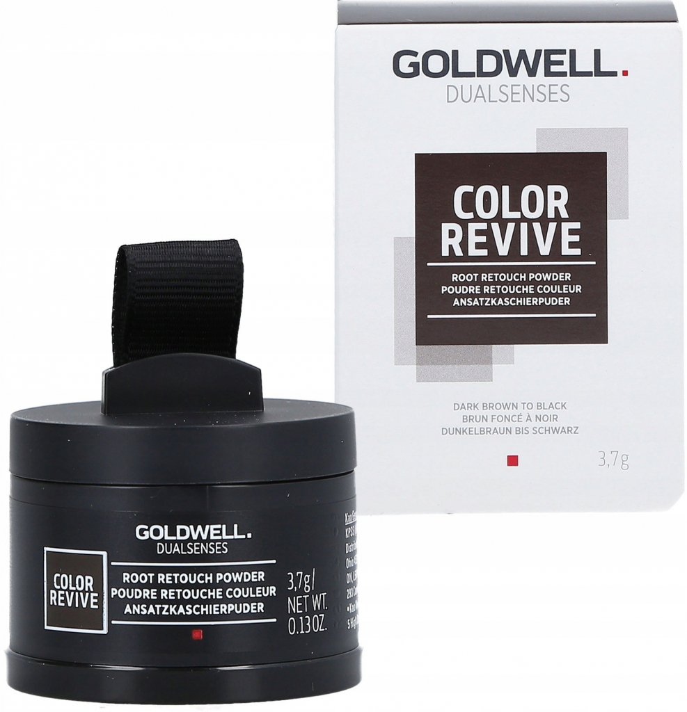 Goldwell Color Revive Root Retouch Powder Dark Brown to Black Tmavě hnědá až černá 3,7 g