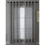 MKLuzkoviny.cz Závěsy Leonardo šedočerná – 140 × 250 cm (2 ks) – Zboží Dáma