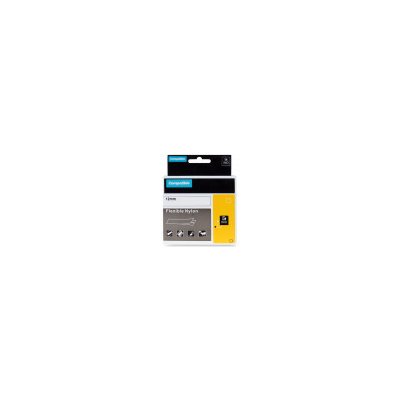 Páska PrintLine kompatibilní s DYMO 18490 Páska, pro tiskárny štítků, kompatibilní s DYMO 18490, 12mm, 3.5m, černý tisk/žlutý podklad, RHINO, nylonová, flexibilní PLTD70 – Zboží Mobilmania