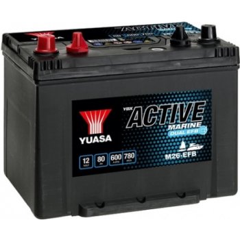 Yuasa YBX Active Marine Dual EFB 12V 80Ah 600A M26-EFB