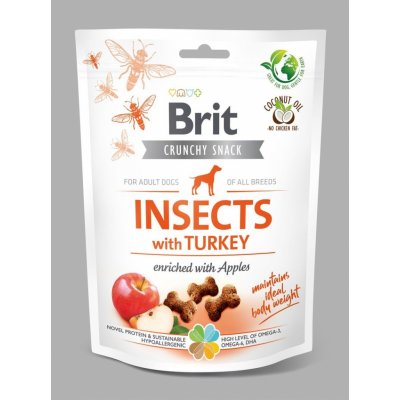 Brit Care Dog Crunchy Cracker Insects with Turkey and Apples 200 g – Zboží Mobilmania