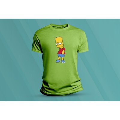 Sandratex dětské bavlněné tričko Bart Simpson. lime – Hledejceny.cz