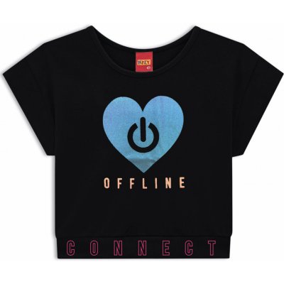Dívčí crop top KYLY OFFLINE černý – Zbozi.Blesk.cz