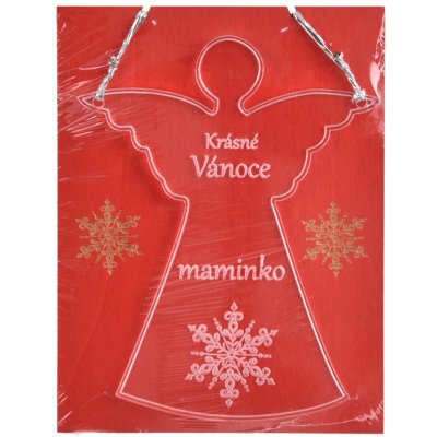 Anděl plexi závěsný vánoční ,,maminka 11x12 cm – Hledejceny.cz