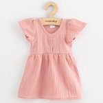 Kojenecké mušelínové šaty New Baby pink – Hledejceny.cz