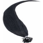 60cm vlasy evropského typu pro metodu keratin 0,7g/pr. černá – Zboží Dáma