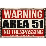 EA plechová cedule Area 51 - No Trespassing – Zboží Mobilmania