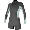 O'Neill Wms Bahia 2/1 Back Zip L/S Spring graphite/mirage tropical