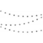 Závěsná girlanda hvězdičky stříbrné 360 cm – Hledejceny.cz
