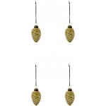 House Doctor Skleněné ozdoby Cone Gold – set 4 ks, zlatá barva, sklo – Hledejceny.cz