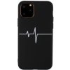 Pouzdro a kryt na mobilní telefon Apple Pouzdro AppleKing EKG křivka z měkkého plastu iPhone 11 Pro Max - černé