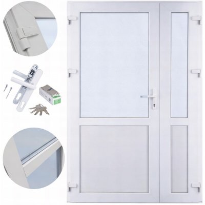 Vobri vchodové dvoukřídlé 160 x 210 cm levé bílé – Hledejceny.cz