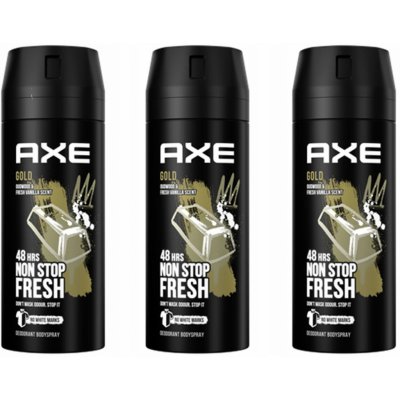 AXE deodorant pro muže sprej Gold 150 ml x3 – Zbozi.Blesk.cz