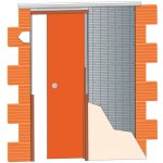 pouzdro JAP 701 LATENTE LINE - STANDARD 900 mm Výška: 197 cm, Tloušťka zdi: 150 mm, do ZDI – Zboží Mobilmania