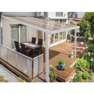 Gutta Premium 6,11 x 4,06 m bronzový akryl / bílá konstrukce pergola – Zboží Mobilmania