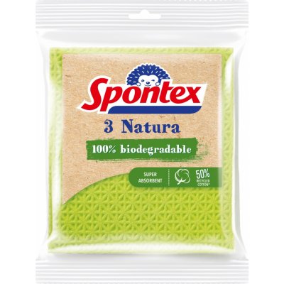 Spontex Natura houbová útěrka 3 ks – Zboží Dáma