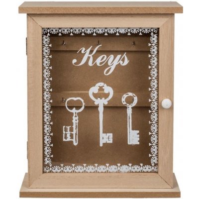 Dřevěná skříňka na klíče Keys 28 x 23,5 x 6 cm – Hledejceny.cz