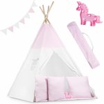 Ricokids teepee stan pro děti se světly růžové puntíky – Zboží Dáma