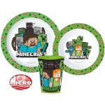 STOR Minecraft dětská jídelní sada z plastu pohár 260 ml – Zboží Mobilmania