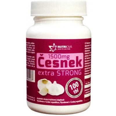 Nutricius Česnek extra strong 1500 mg 100 tablet – Hledejceny.cz