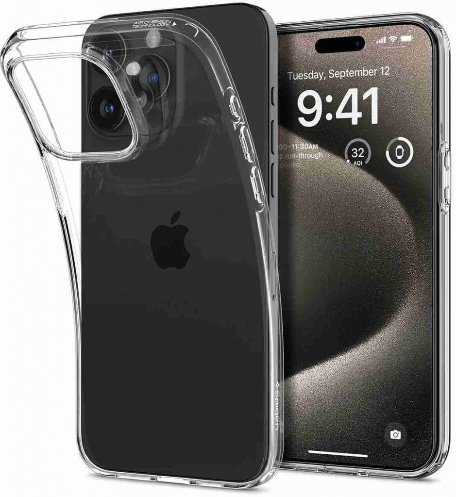 Pouzdro Spigen Liquid Crystal iPhone 15 Pro crystal čiré